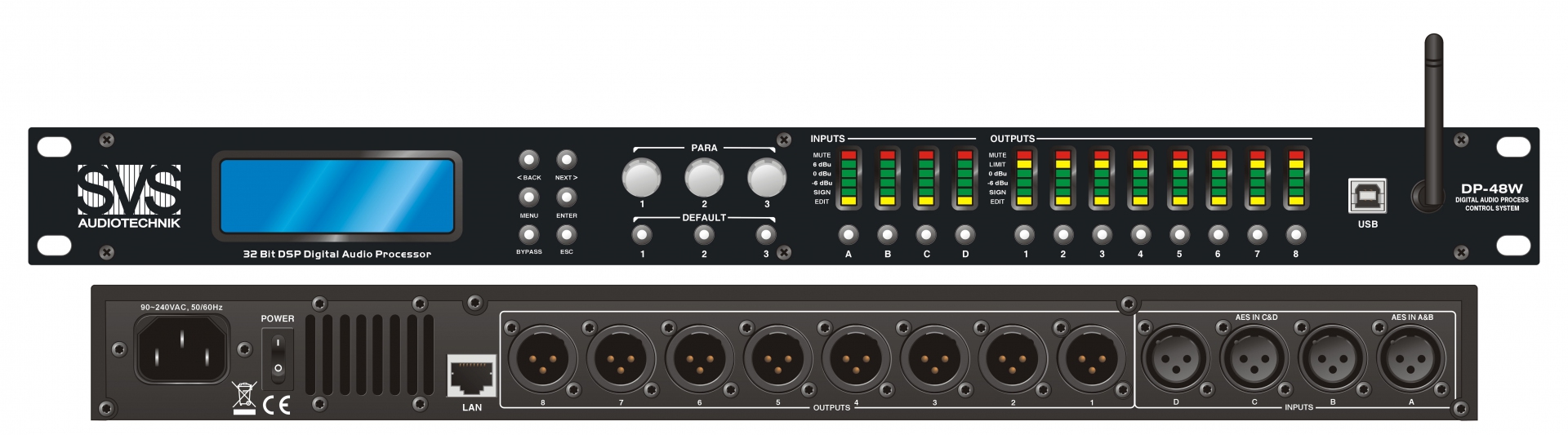 SVS Audiotechnik DP-48W Цифровой процессор: 4 входа 8 выходов в Магнитогорске