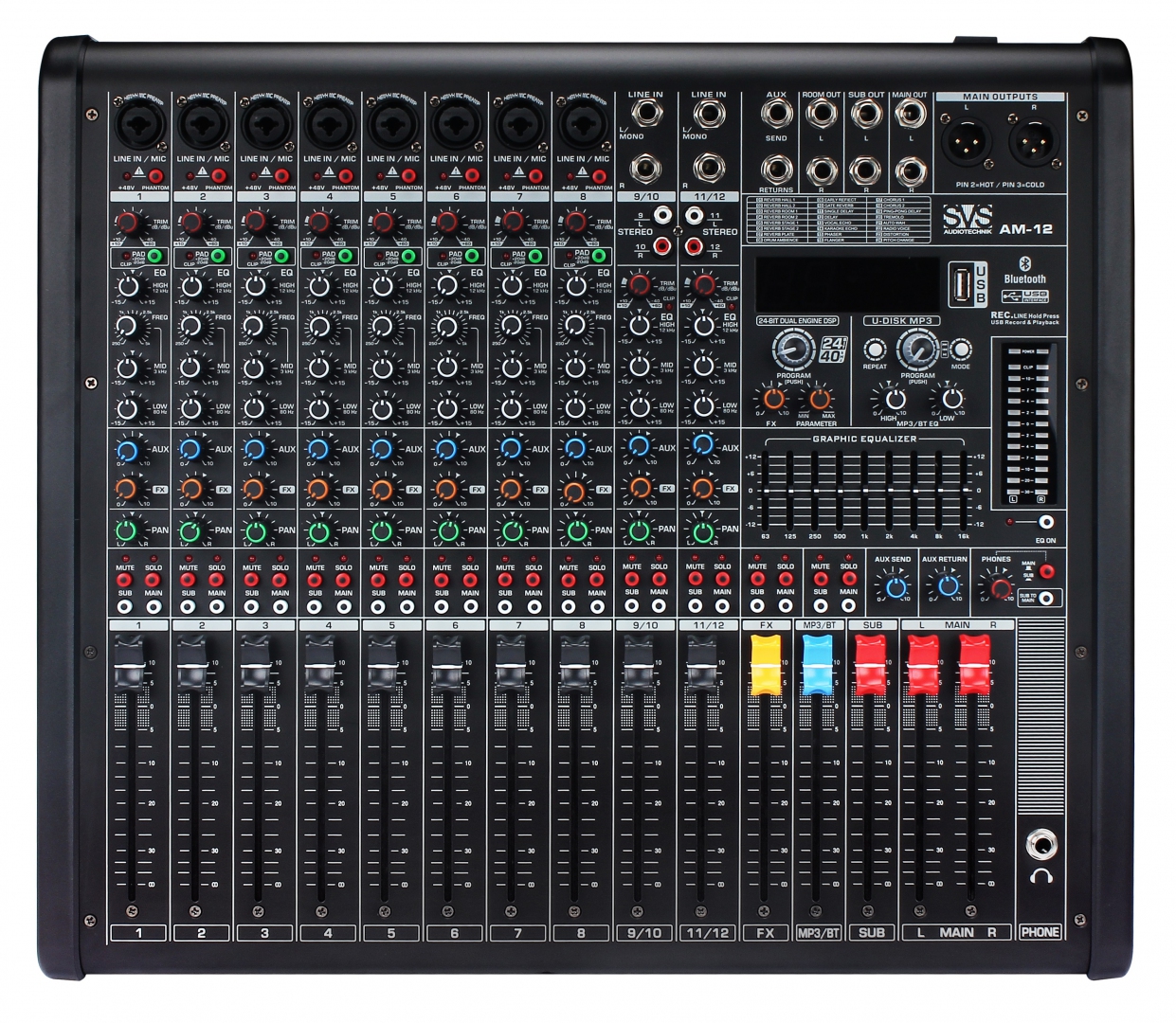 SVS Audiotechnik mixers AM-12 Микшерный пульт аналоговый, 12-канальный в Магнитогорске