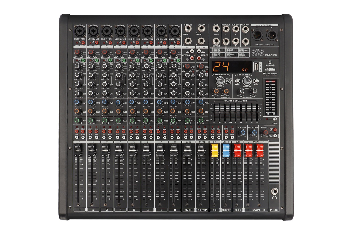 SVS Audiotechnik mixers PM-12A Активный аналоговый микшерный пульт, 12-канальный в Магнитогорске