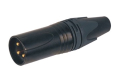 Разъем XLR Male - Папа кабельный никель 3pin Цвет: черный